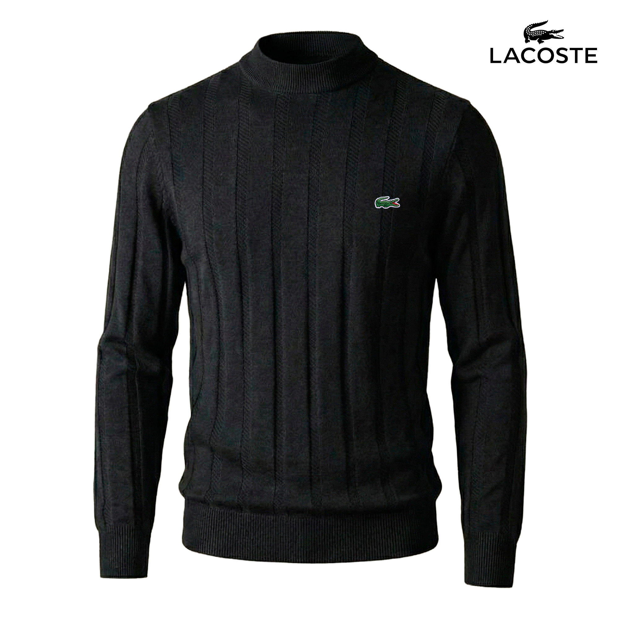 Maglia a collo alto a coste Kingsbridge