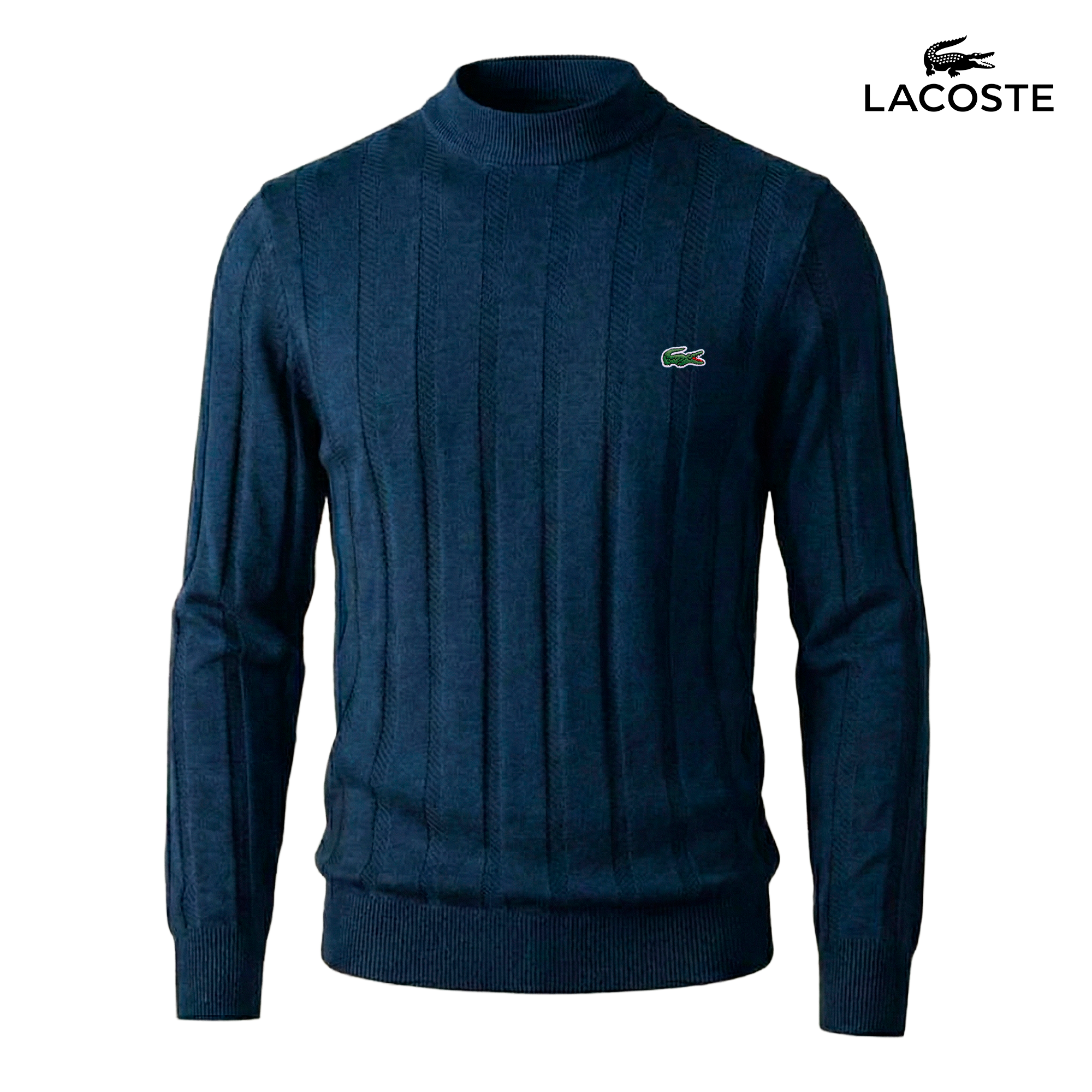 Maglia a collo alto a coste Kingsbridge