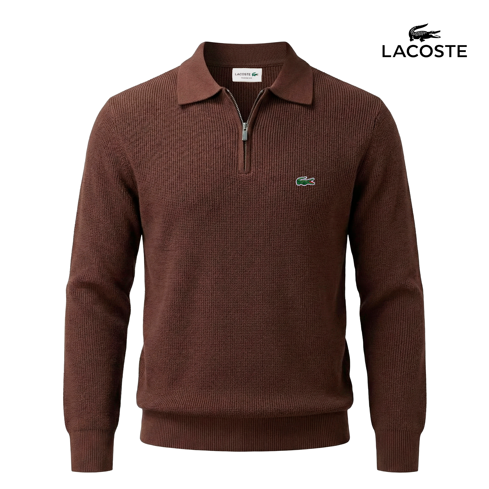 Maglione classico con cerniera Ashford 